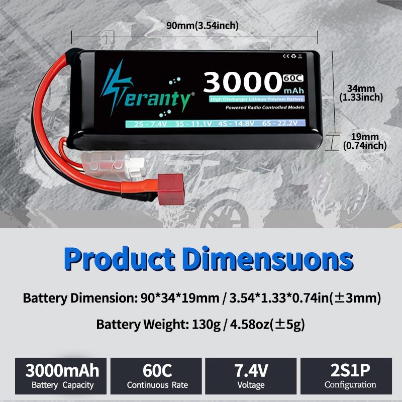 TERANTY 2S 3000mAh Baterai Lip - Rc Hobby Model ulasan dan harga
